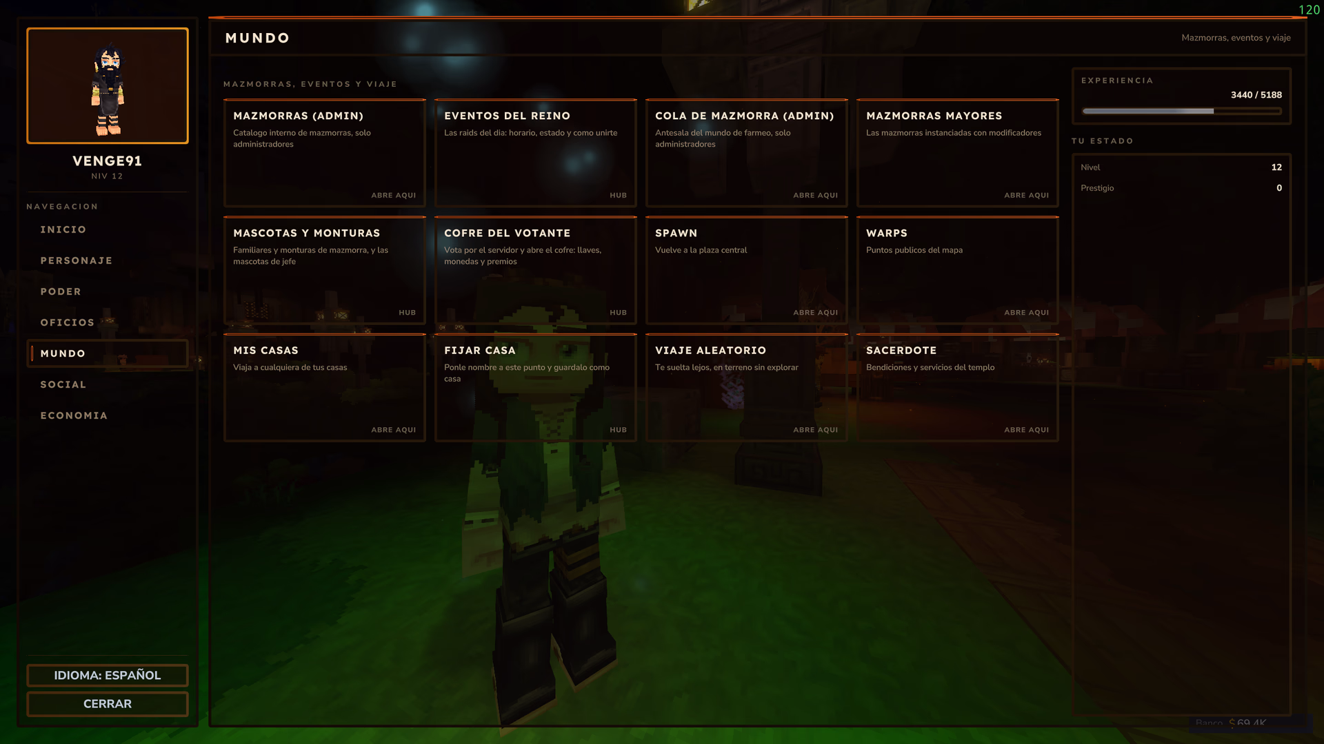 Server screenshot